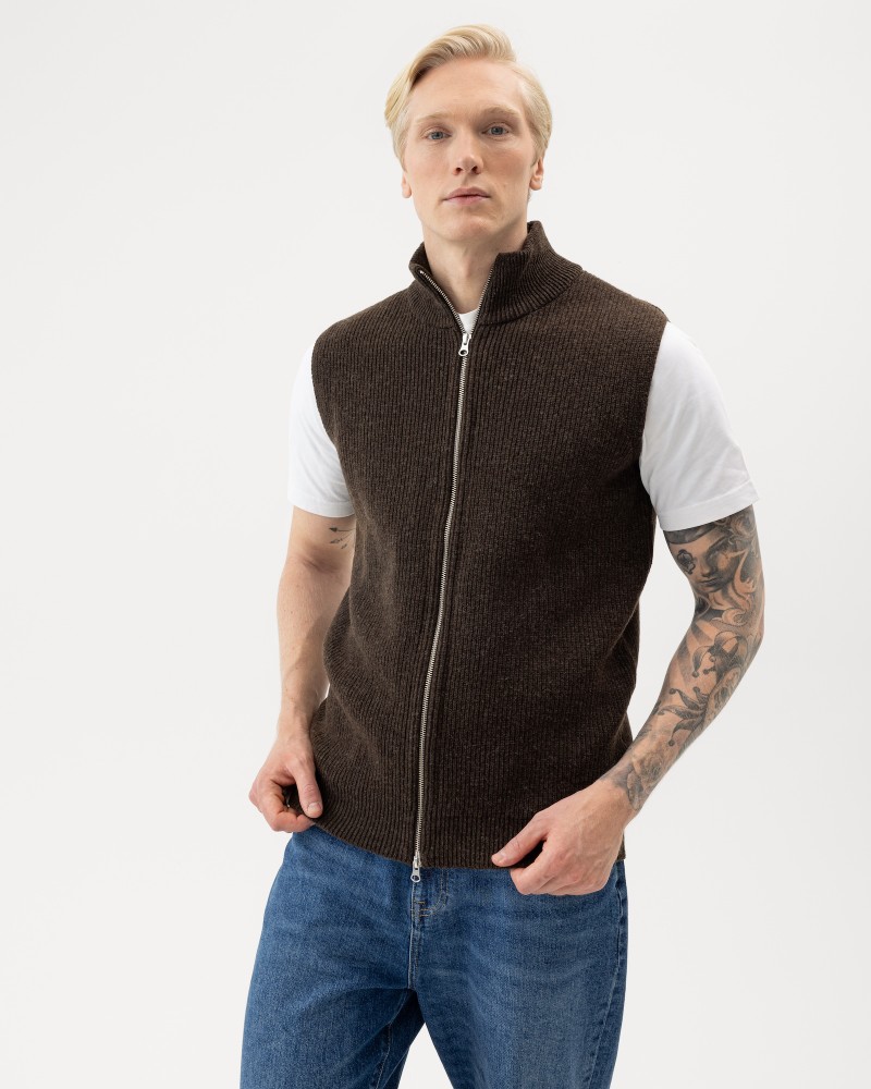 Frank Vest Brown Mel.