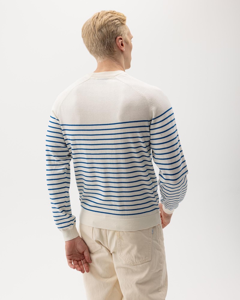 Gunnar Crew Off White/Surf Blue