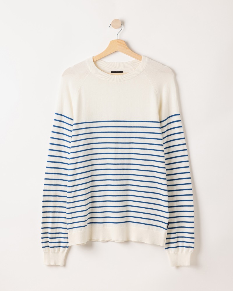 Gunnar Crew Off White/Surf Blue