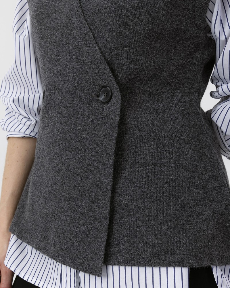 Ingela Waistcoat Ingela Waistcoat Dark Grey Mel.