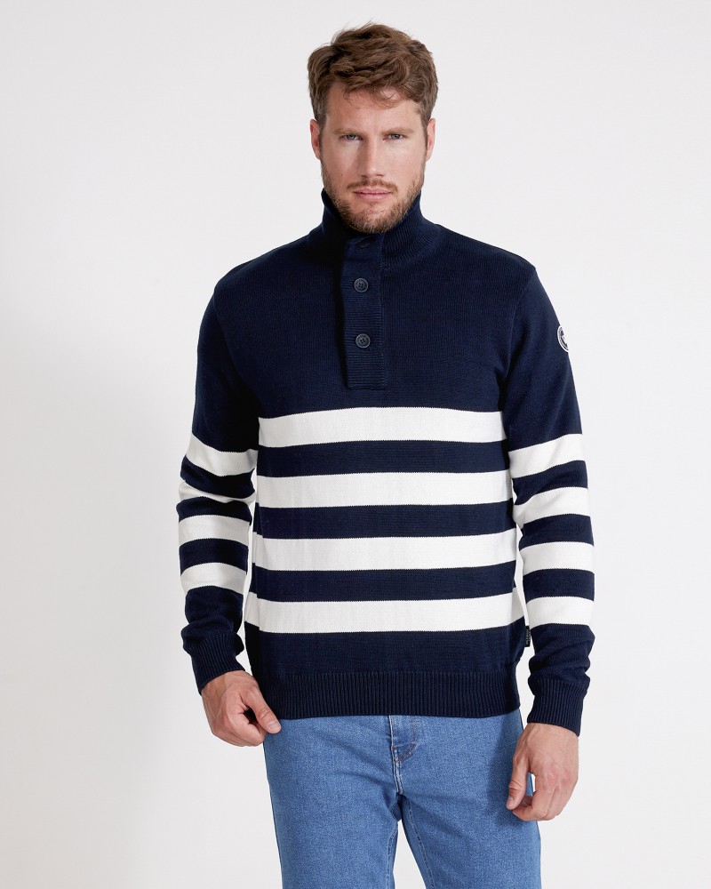 Ingvar T-neck WP Navy/Off White (shell)