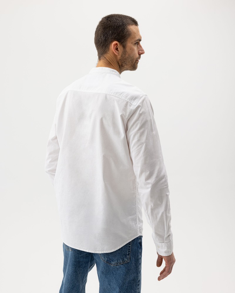 Jan Collarless Shirt White