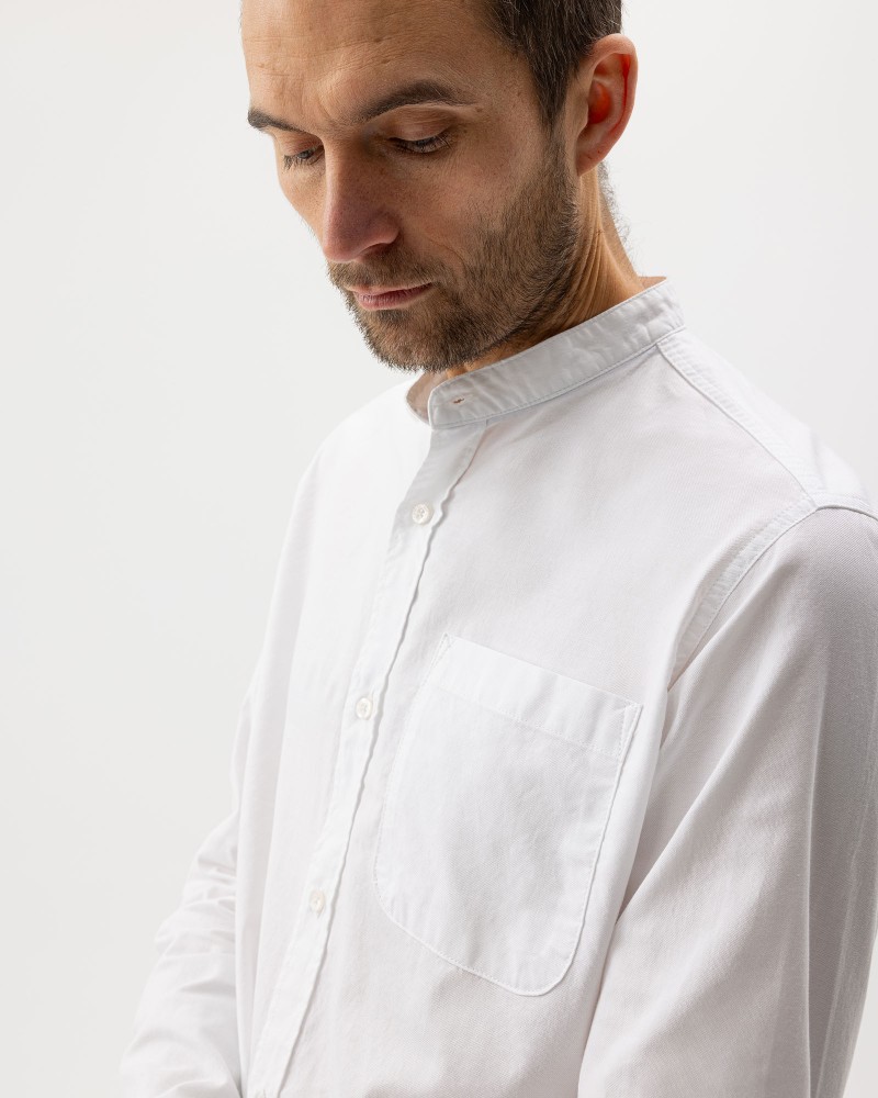 Jan Collarless Shirt White