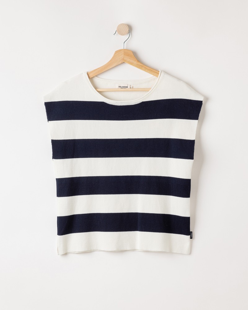 Jane Capsleeve Off White/Navy