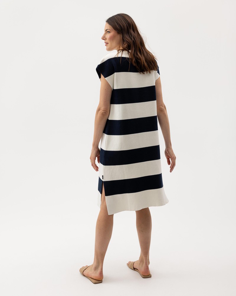 Jane Dress Off White/Navy