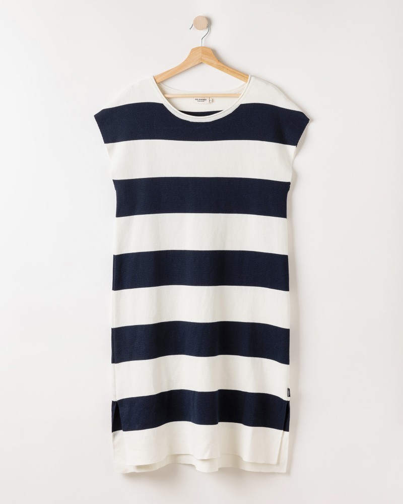 Jane Dress Off White/Navy