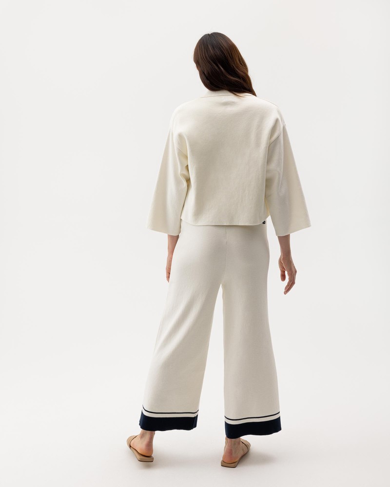 Jane Pants Off White/Navy
