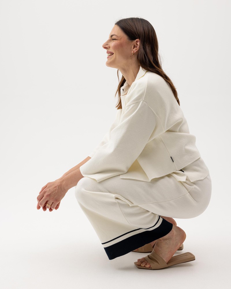 Jane Pants Off White/Navy