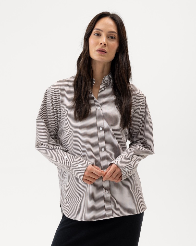 Jennifer Shirt Jennifer Shirt Dark Brown/White