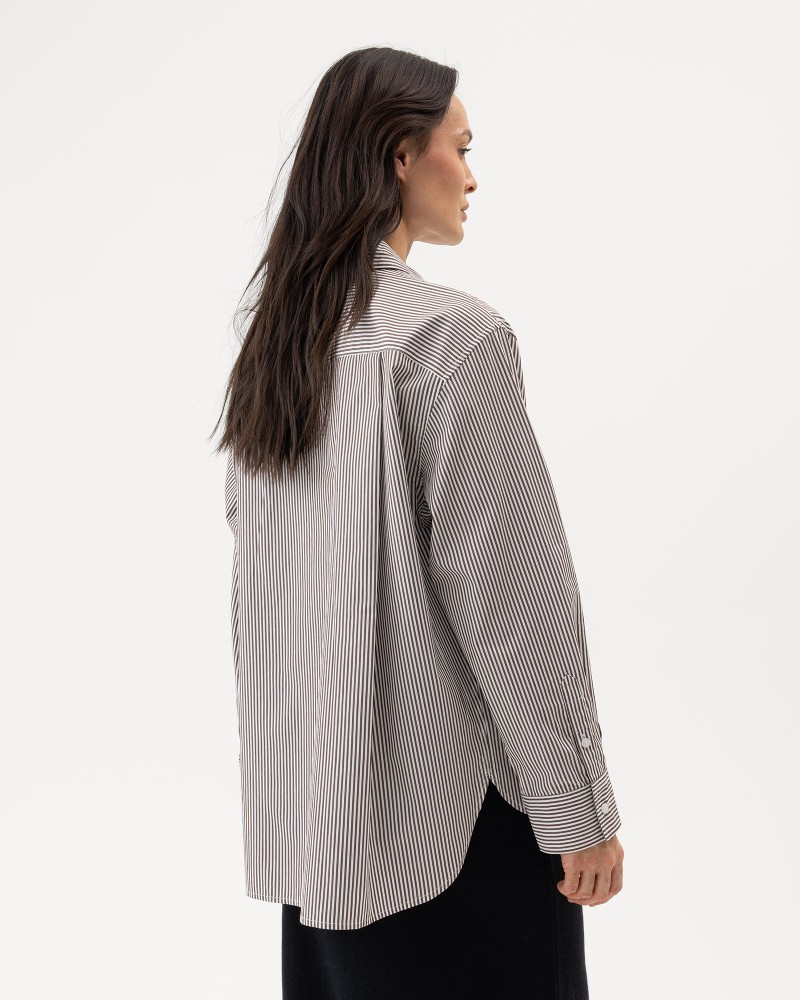 Jennifer Shirt Jennifer Shirt Dark Brown/White