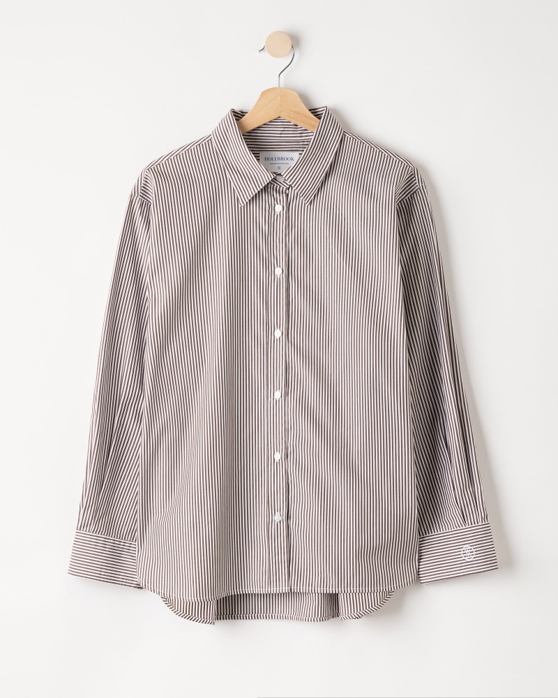 Jennifer Shirt Jennifer Shirt Dark Brown/White