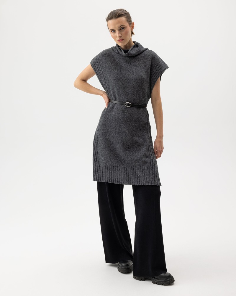 Kicki Long Vest Kicki Long Vest Dark Grey Mel.