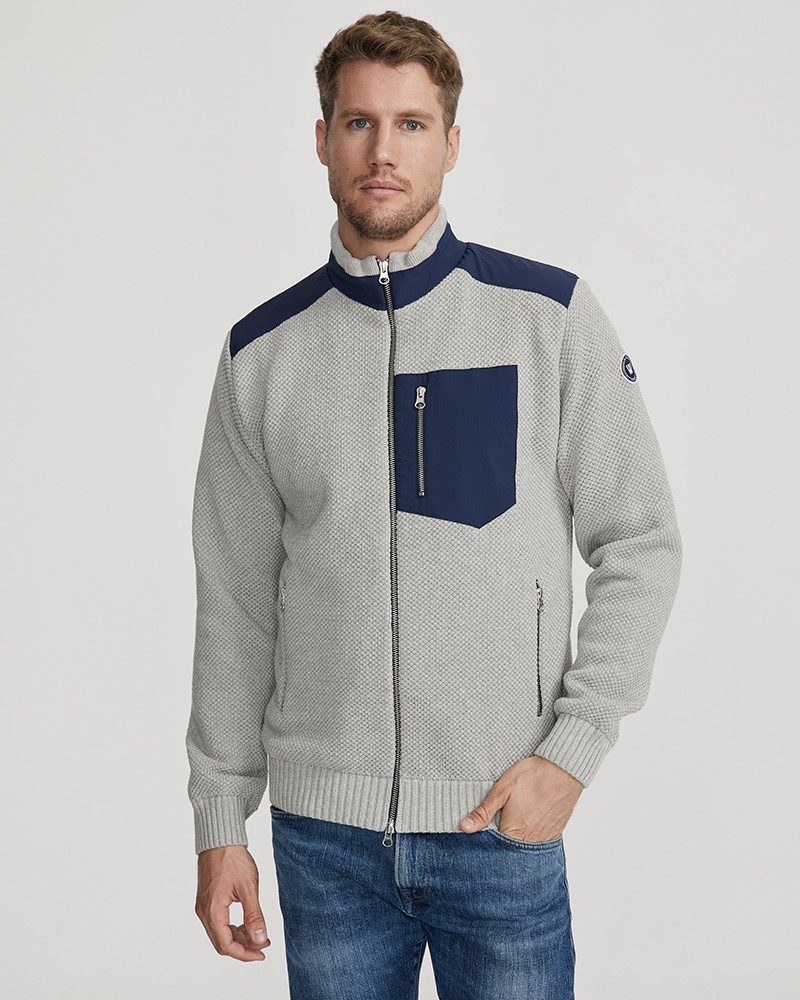 Konrad Fullzip WP Light Grey Mel./Navy