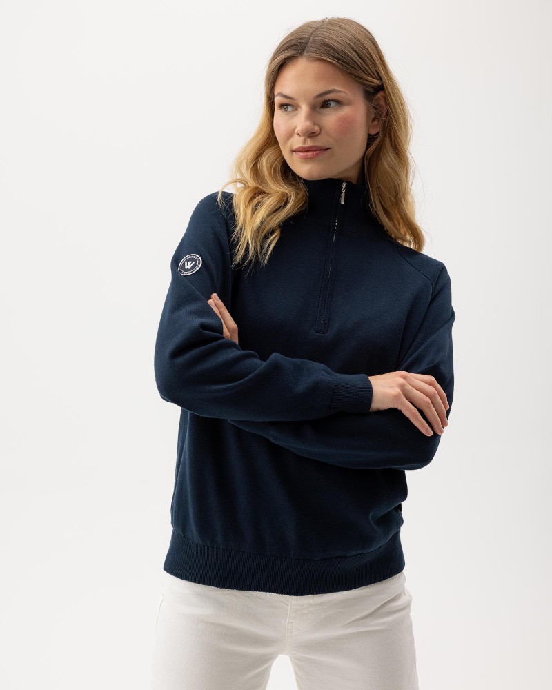 Laura T-neck WP Navy