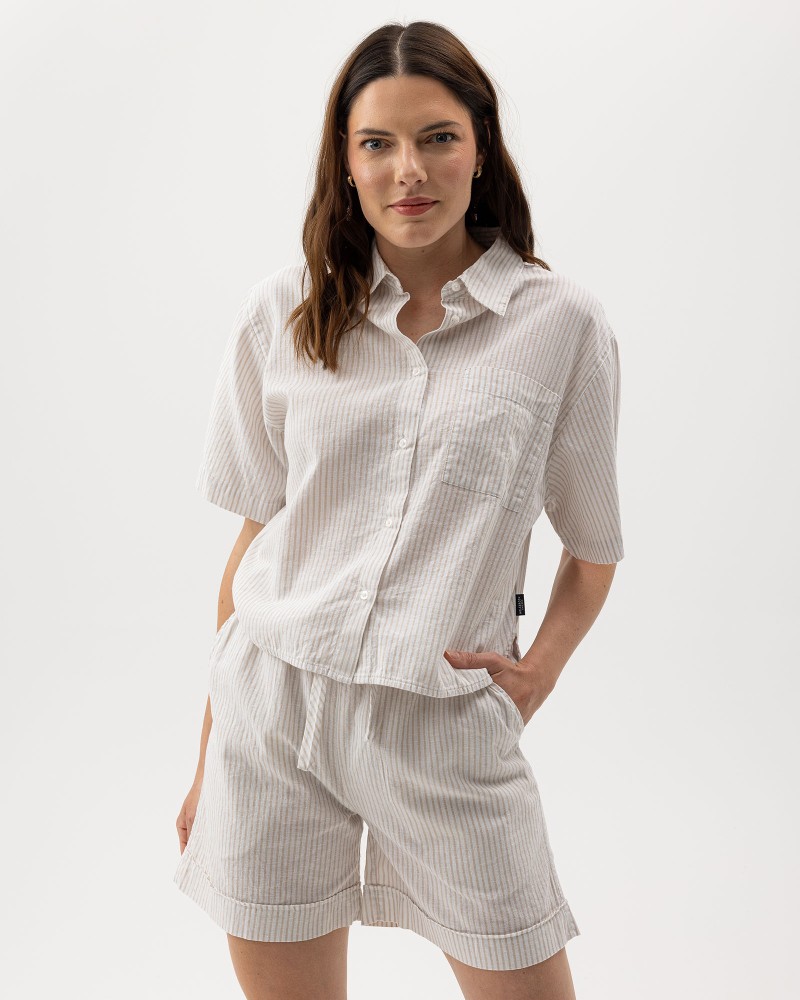 Lydia Resort Shirt White/Sand