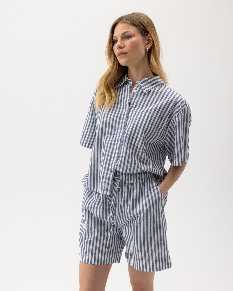 Lydia Resort Shirt Navy/White
