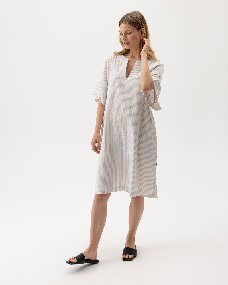 Lydia Tunic Dress White/Sand