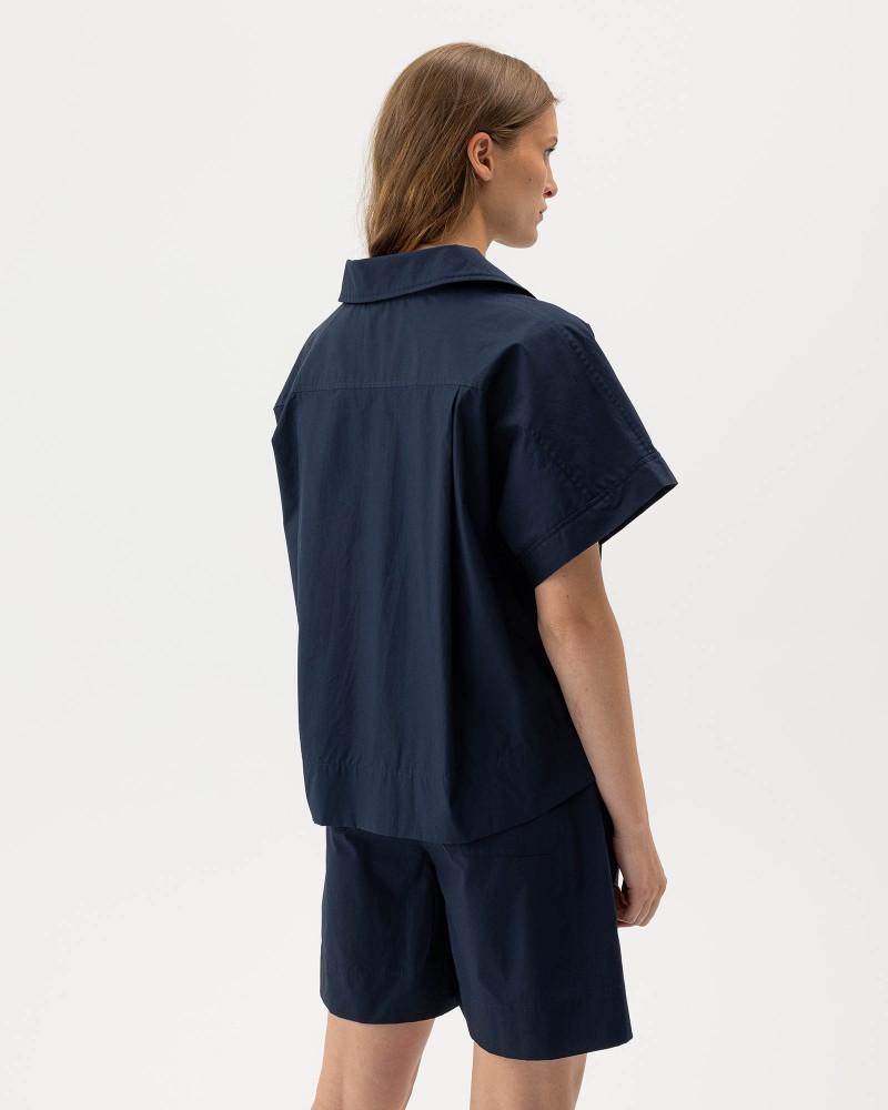 Marie Pop Over Top Navy