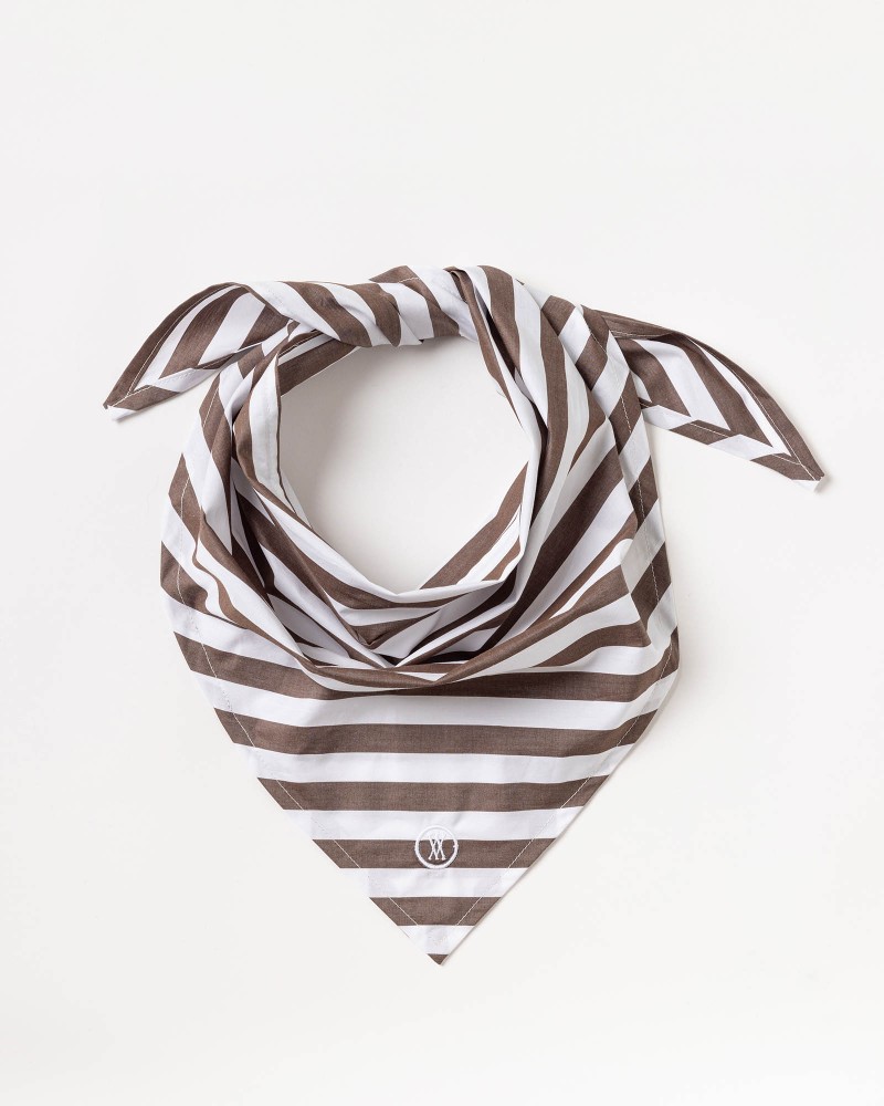 Marie Scarf Dark Brown/White