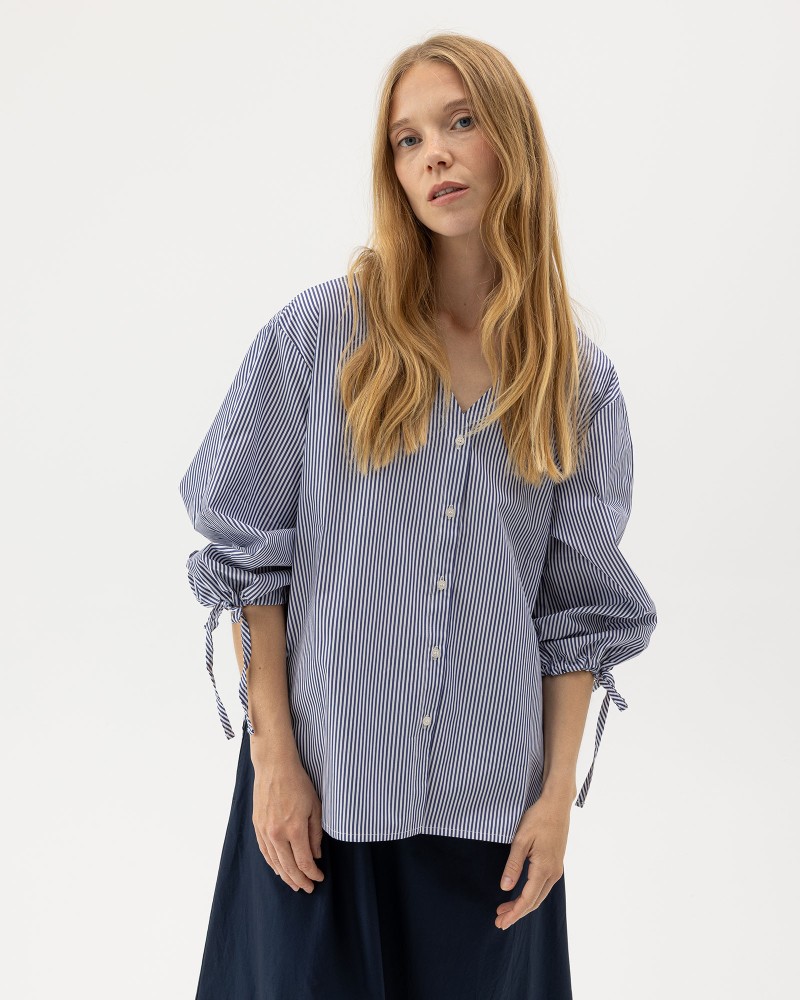 Marie Shirt Navy/White