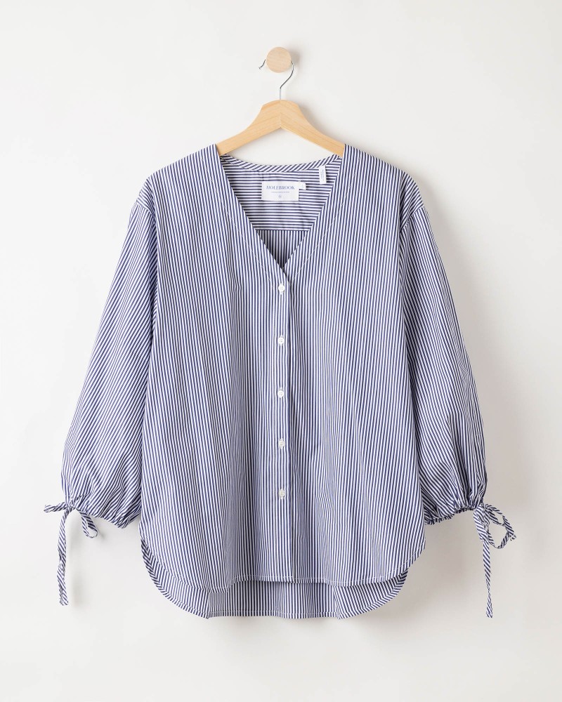 Marie Shirt Navy/White