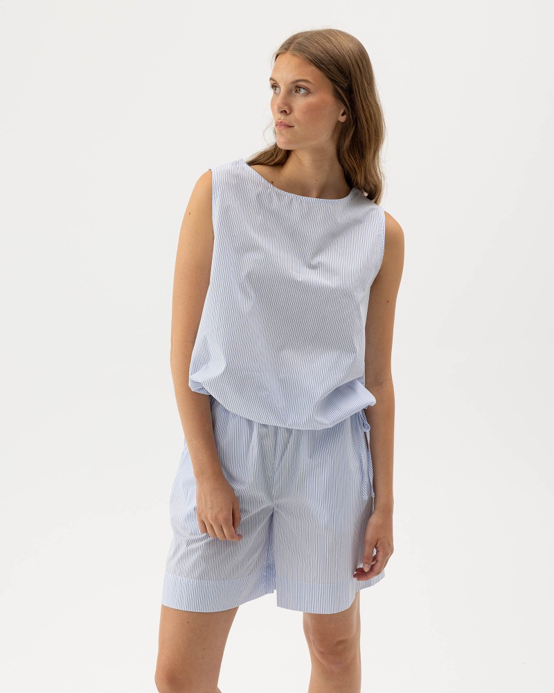 Marie Shorts White/Light Blue