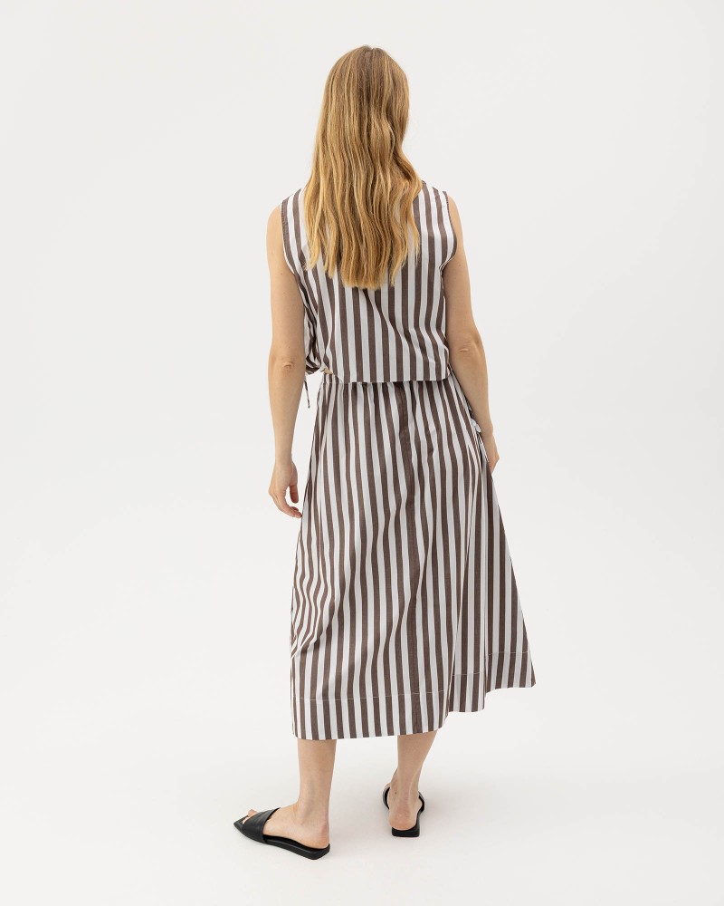 Marie Skirt Dark Brown/White