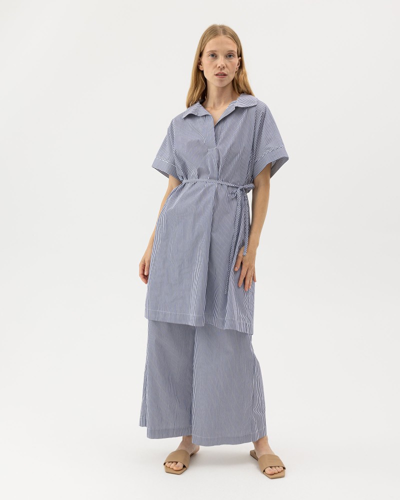 Marie Tunic Dress Navy/White