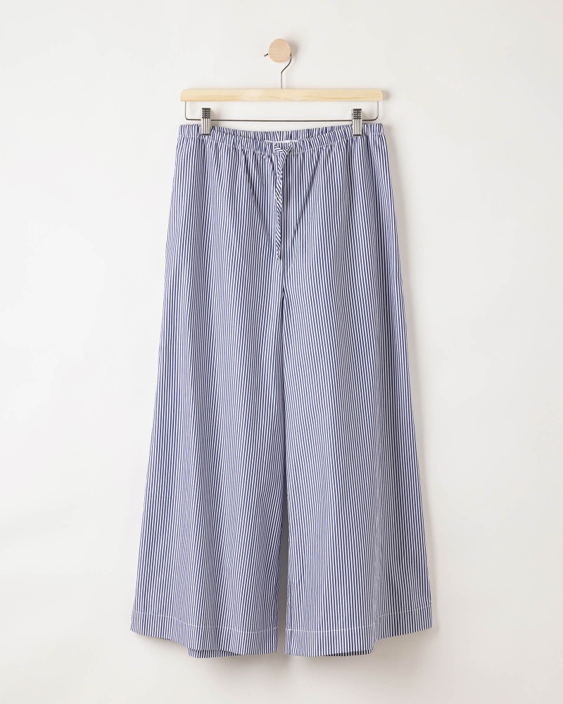 Marie Wide Pants Navy/White