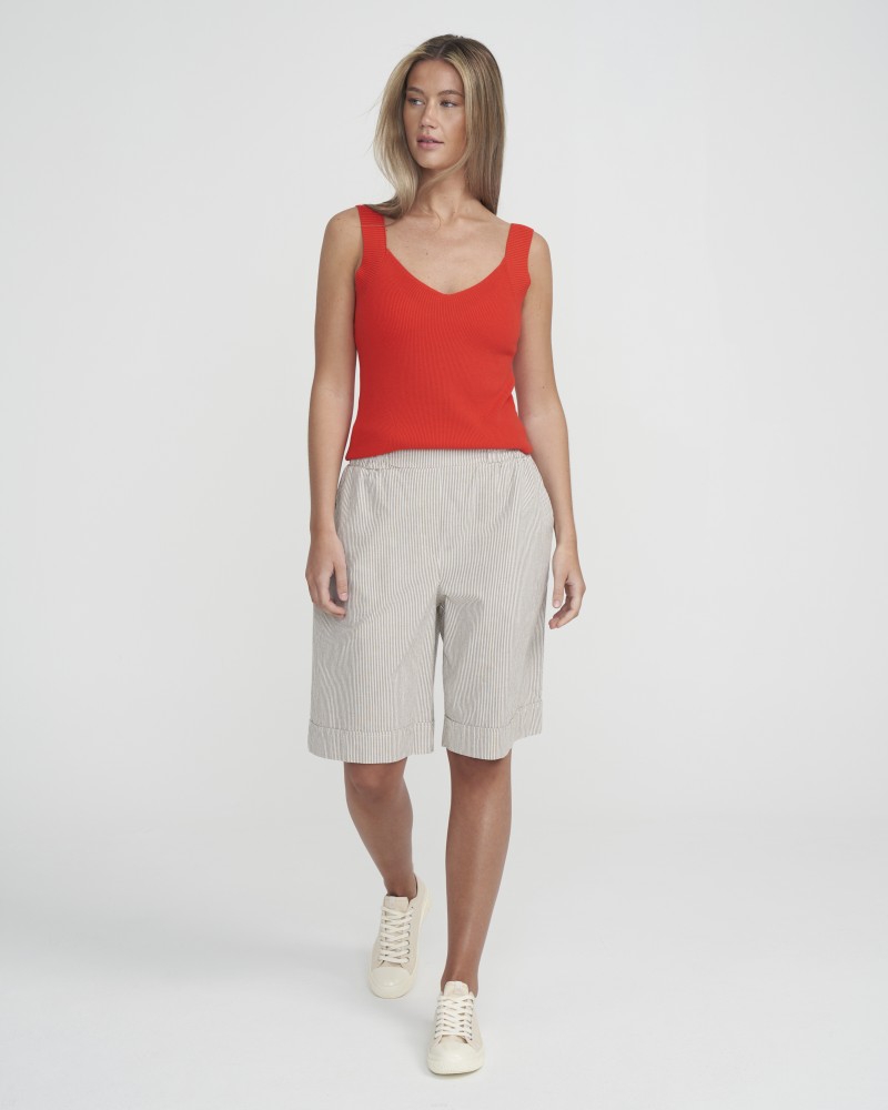 Marina Shorts Khaki/ White (stripe)