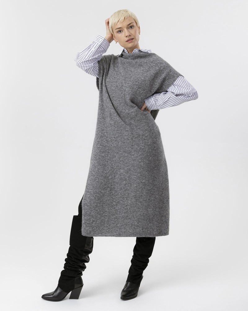Matilda Long Vest Grey