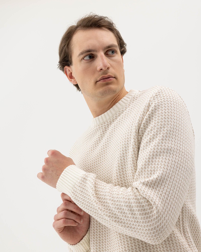 Matteo Crew Off White/Khaki