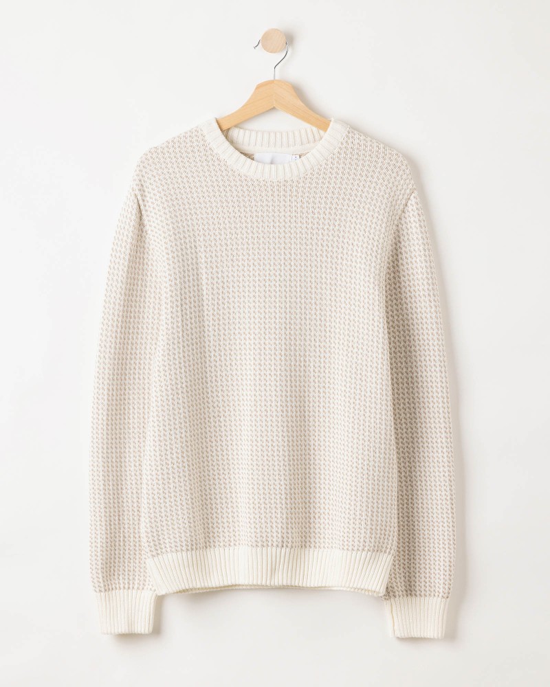 Matteo Crew Off White/Khaki