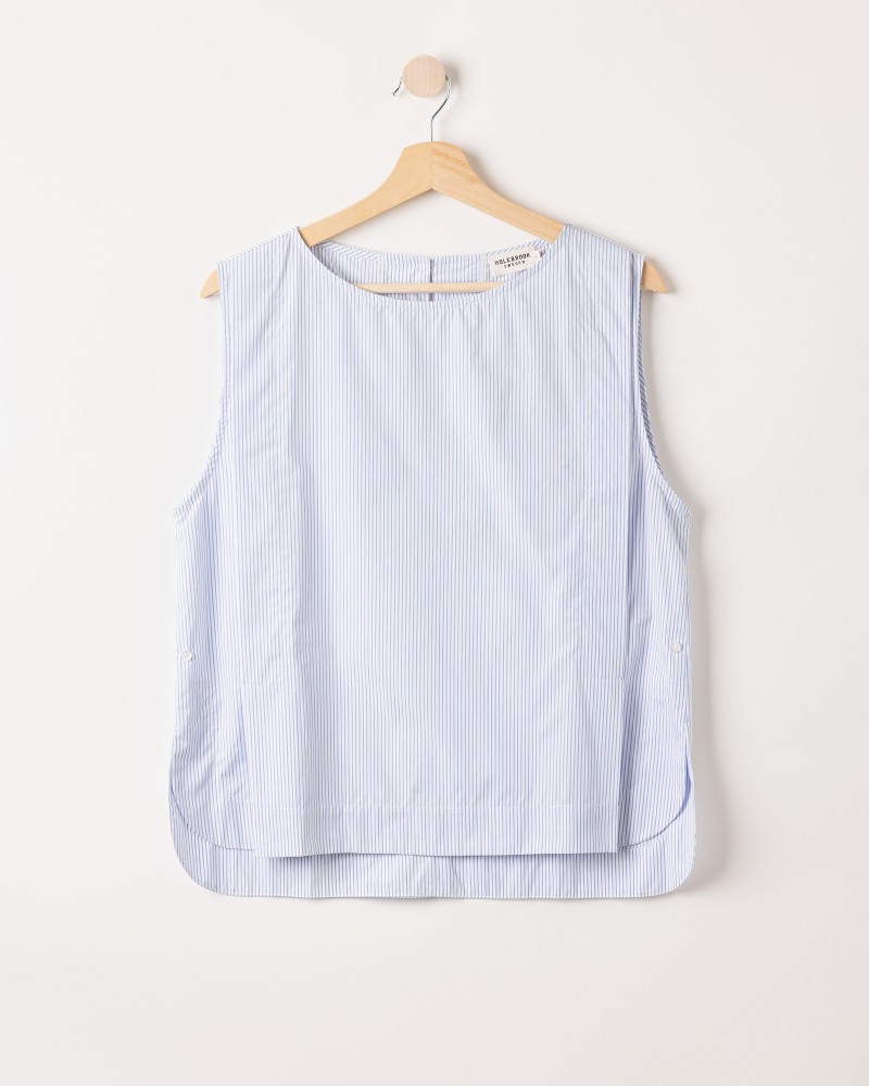 Micaela Top White/Light Blue