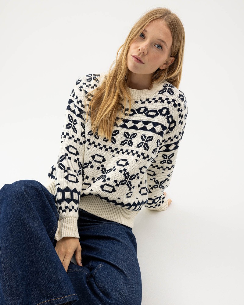 Novali Crew Off White/Navy