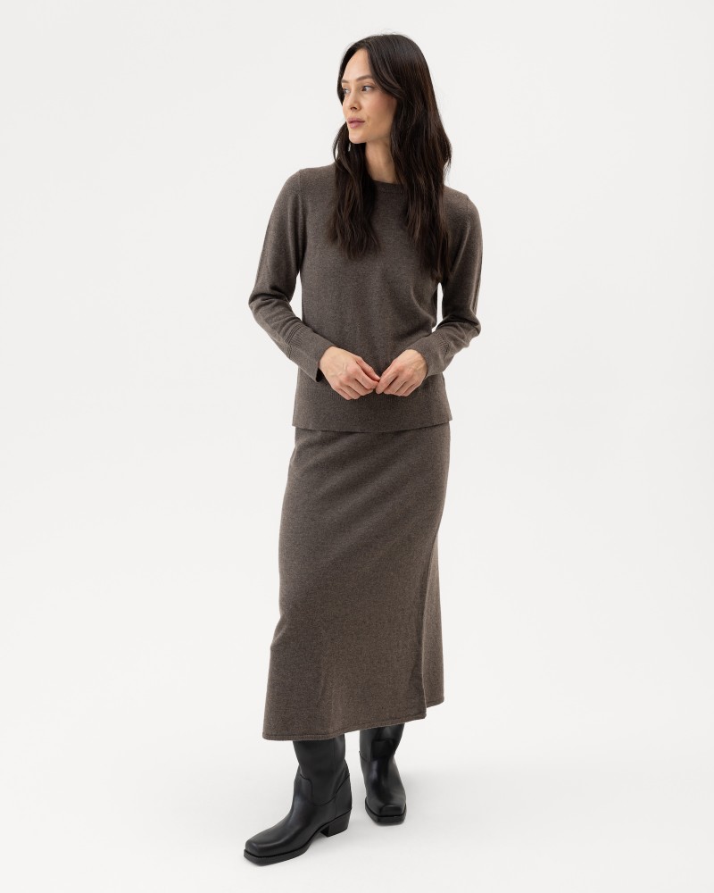 Renata Skirt Dark Taupe