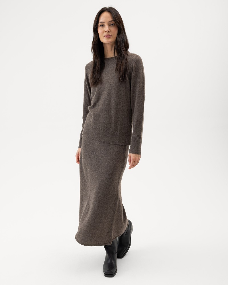 Renata Skirt Dark Taupe