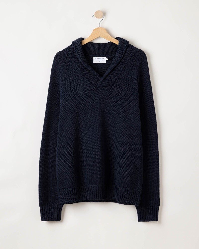 Roger Shawl Collar Navy