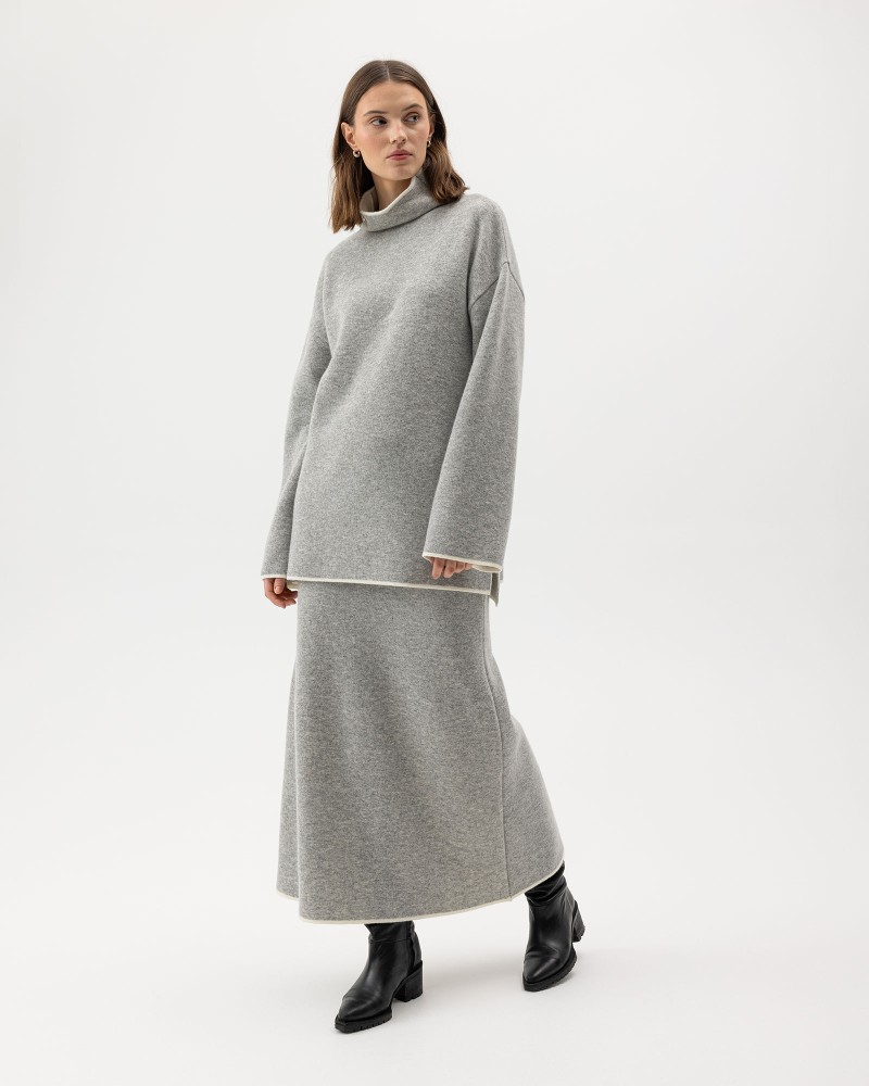 Sally Skirt Light Grey Mel.