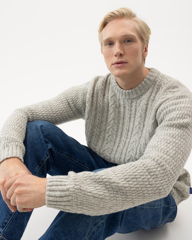 Stickan Crew Light Grey Mel.