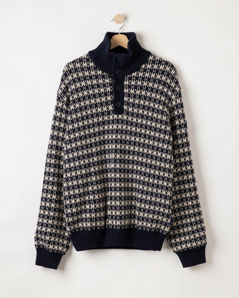 Sverre T-neck WP Off White/Navy