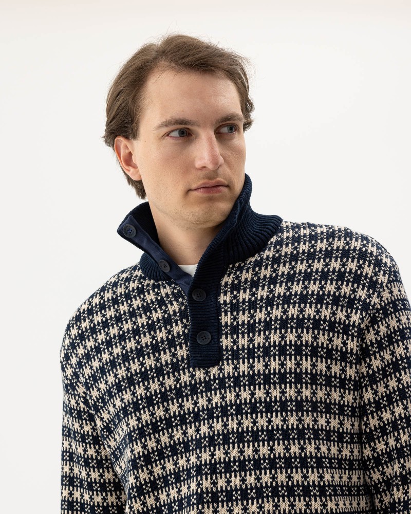 Sverre T-neck WP Navy/Oyster