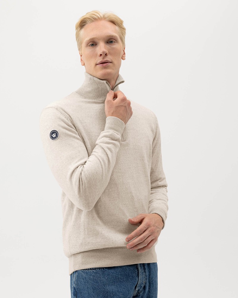 Jesper T-neck WP Sand Mel.