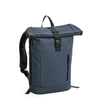 Rolltop ryggsäck Laptop 17" vattenavvisande 20L Marinblå