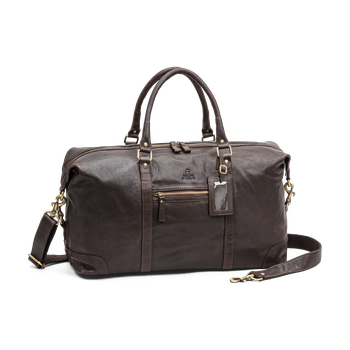 Weekend bag i skinn Brun