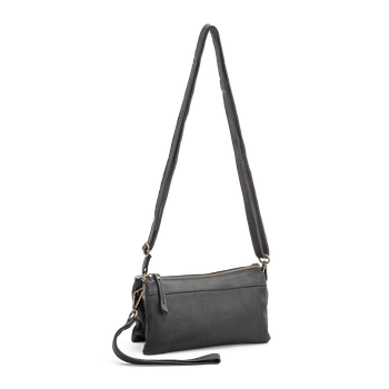 Väska clutch i skinn Svart