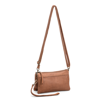 Väska clutch i skinn Brun
