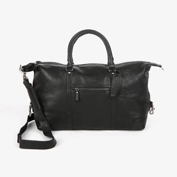 Weekend bag i skinn Svart