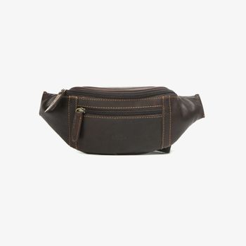 Midjeväska bumbag i skinn Brun