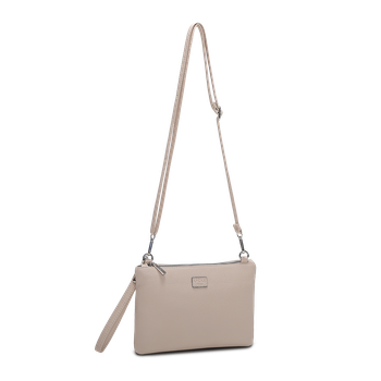 Nora axelväska i clutchmodell Beige